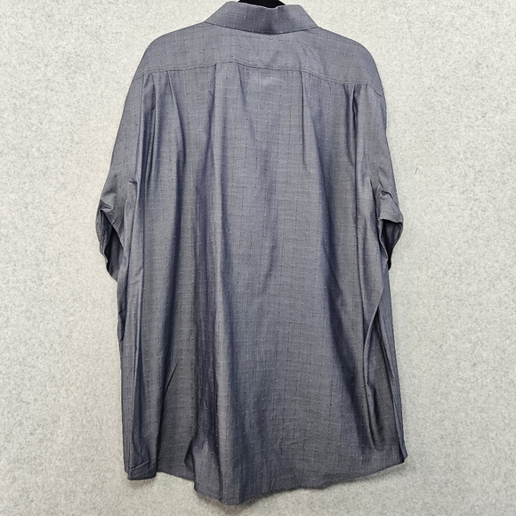 Hart Schaffner Marx Blue Patterned Men's Button Up Shirt Size XL 100%‎ Cotton - Picture 5 of 6